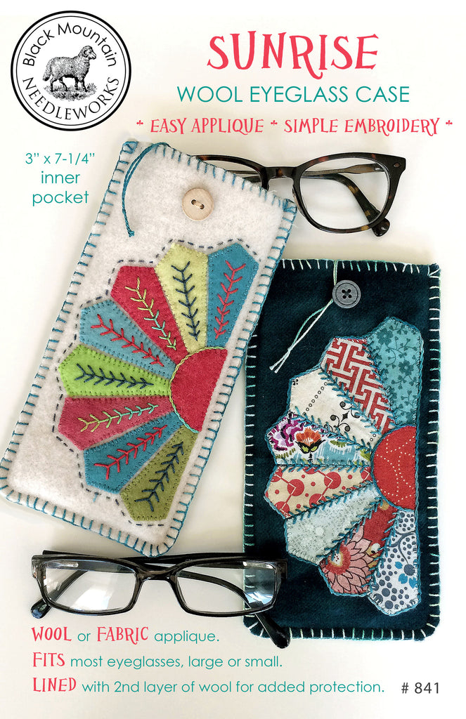 Sunrise Wool Eyeglass Case--printed pattern